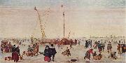 AVERCAMP, Hendrick A scene on the ice oil painting artist